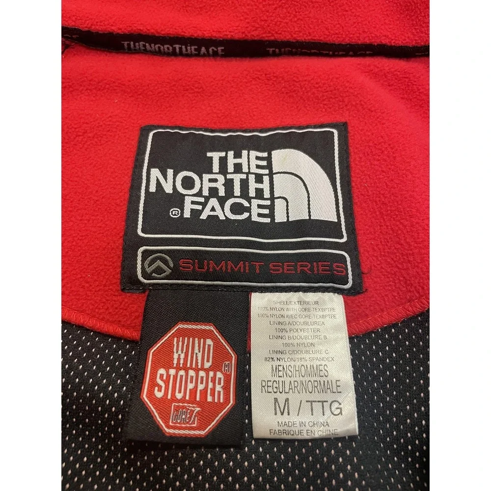 The North Face‎ Jacket Mens Medium Red Black Summit Series Windstopper Fleece